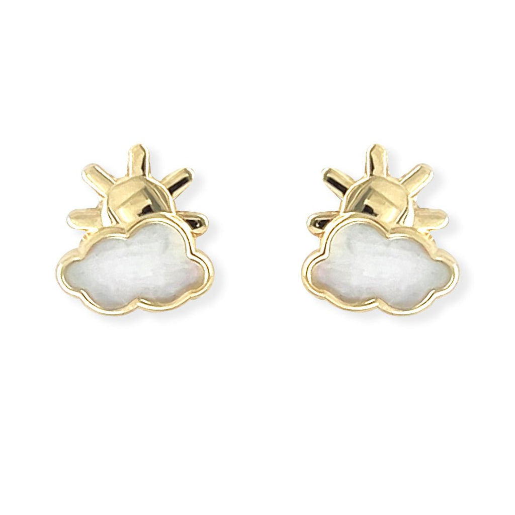 Cloud Shape Gold Earrings - Baby FitaihiCloud Shape Gold Earrings