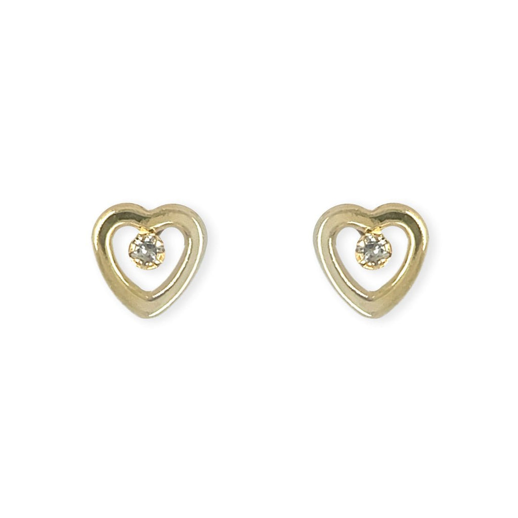 Diamond Heart Earrings - Baby FitaihiDiamond Heart Earrings