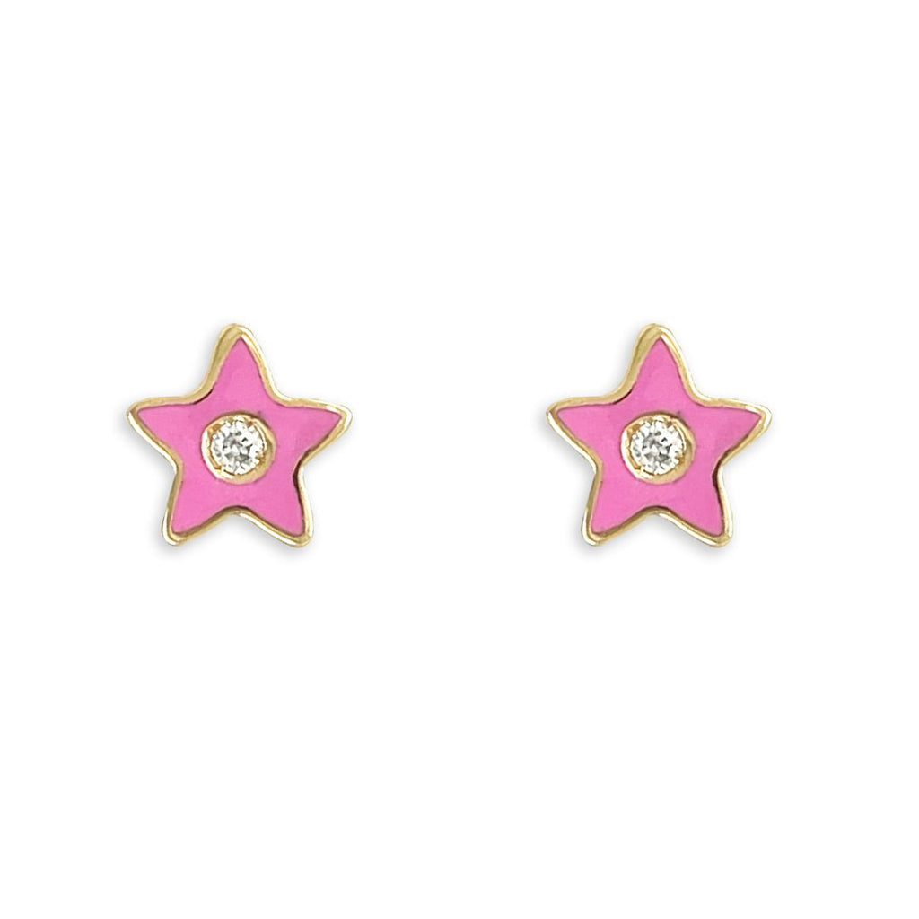 Diamond Star Earrings - Baby FitaihiDiamond Star Earrings