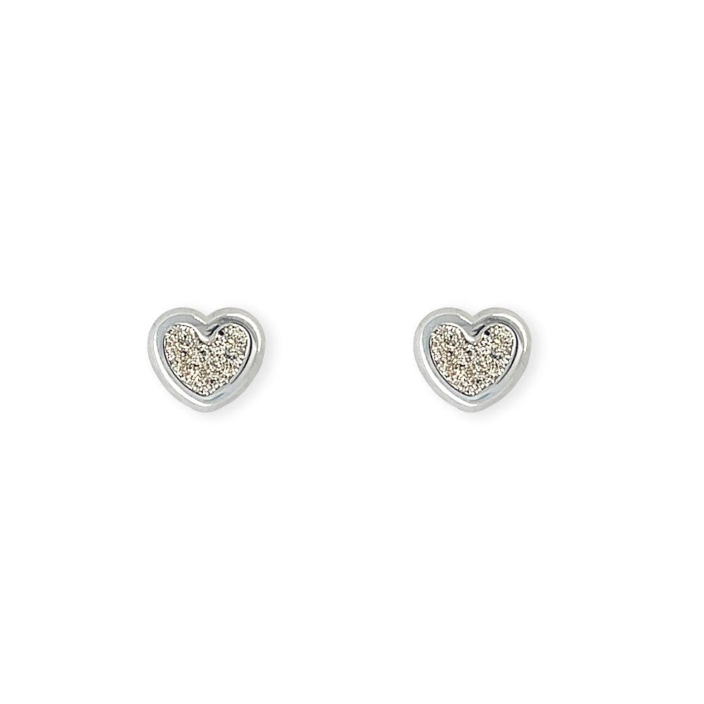 Heart Diamond Earrings - Baby FitaihiHeart Diamond Earrings