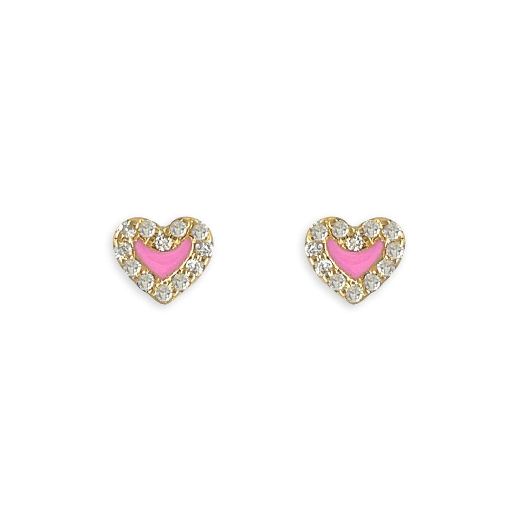 Pink Heart Earring - Baby FitaihiPink Heart Earring