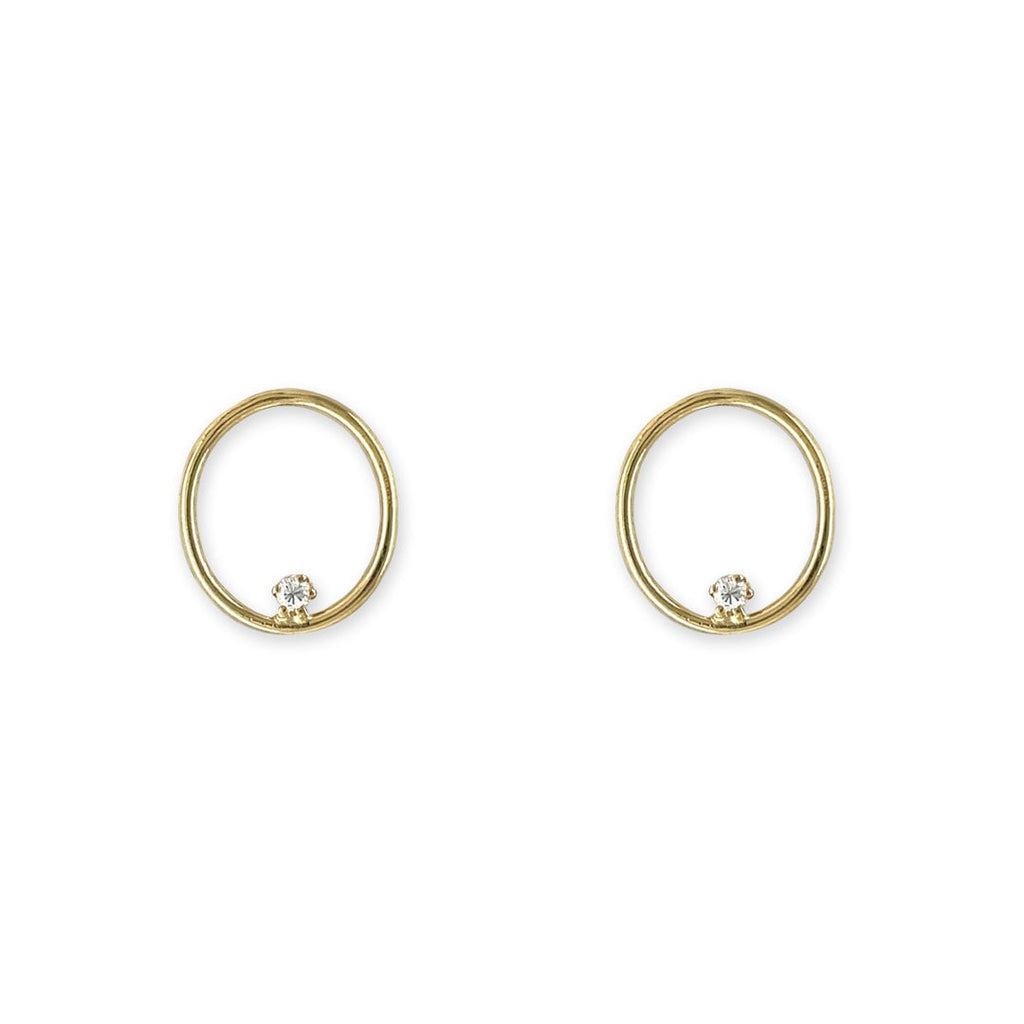 The Loop Diamond Earrings - Baby FitaihiThe Loop Diamond Earrings