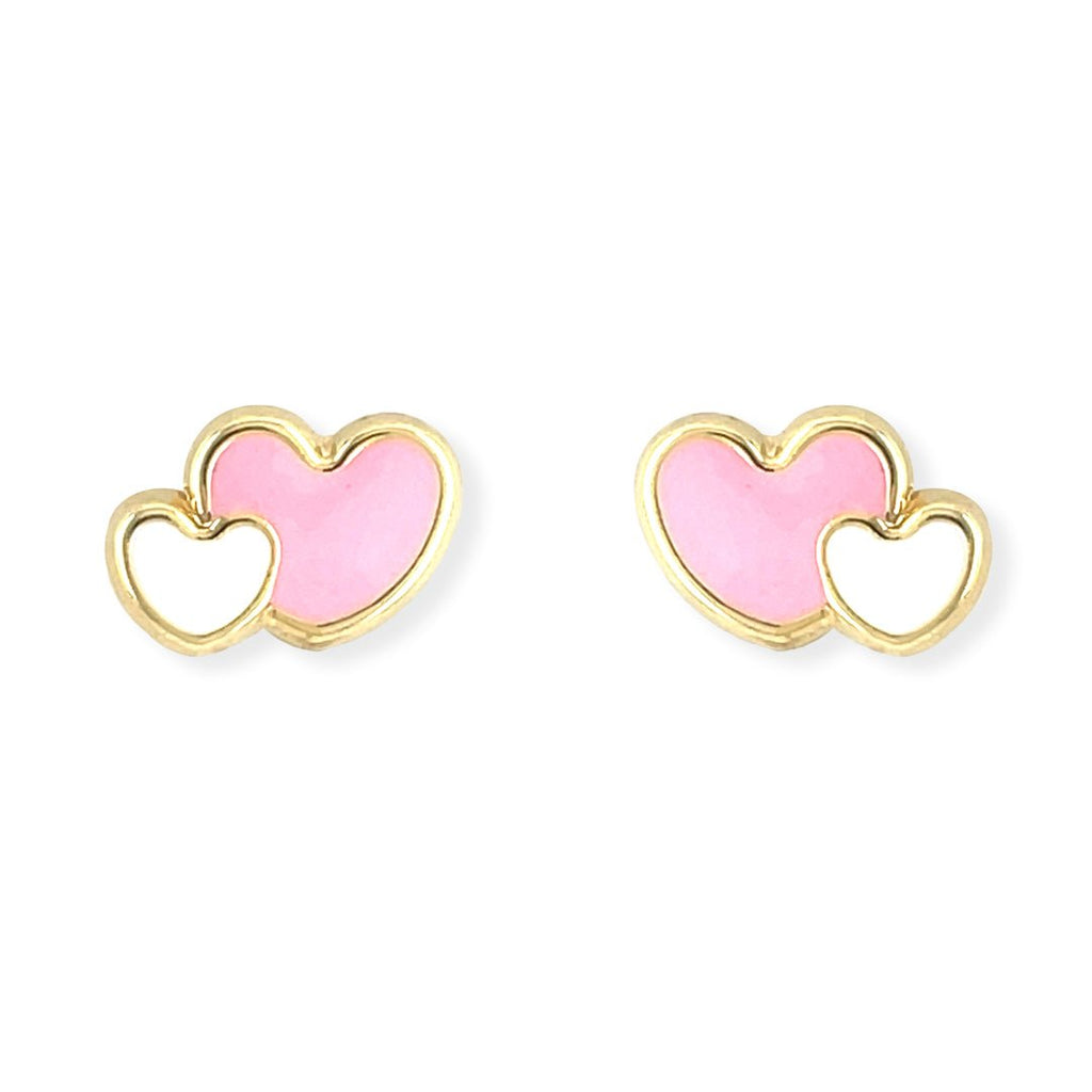 Twin Heart Shape Earrings - Baby FitaihiTwin Heart Shape Earrings
