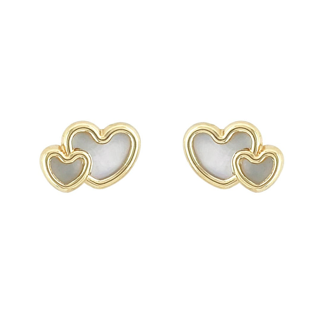 Twin Heart Shape Earrings - Baby FitaihiTwin Heart Shape Earrings