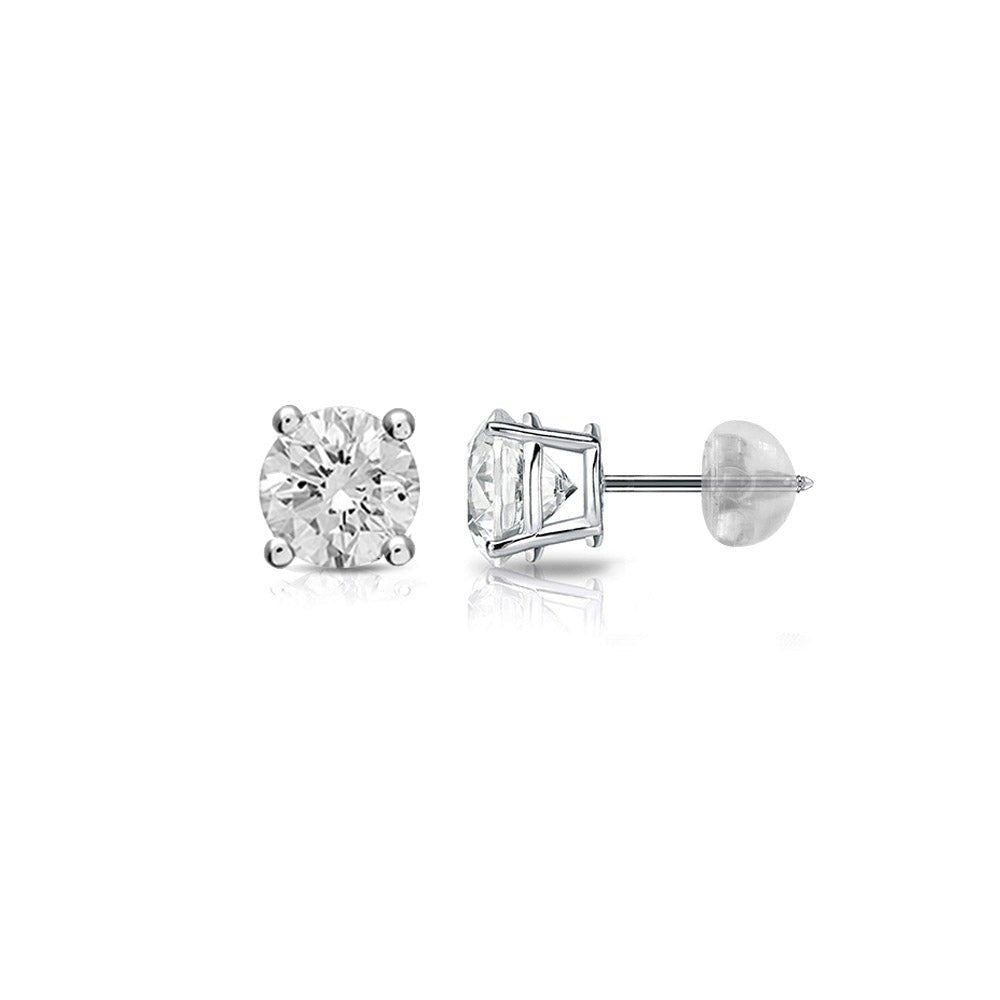 Baby Solitaire Diamond Earrings - Baby FitaihiBaby Solitaire Diamond Earrings