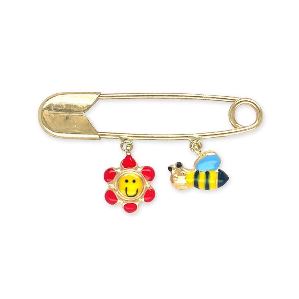 "Flowers & Bees" Baby Pin - Baby Fitaihi"Flowers & Bees" Baby Pin