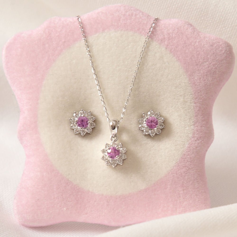 Pink on sale sapphire necklace