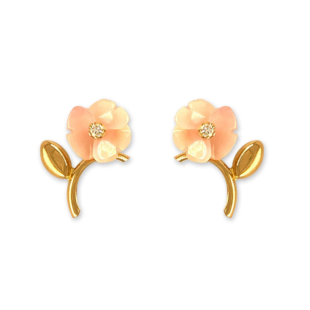 Pink Rose Earring - Baby FitaihiPink Rose Earring