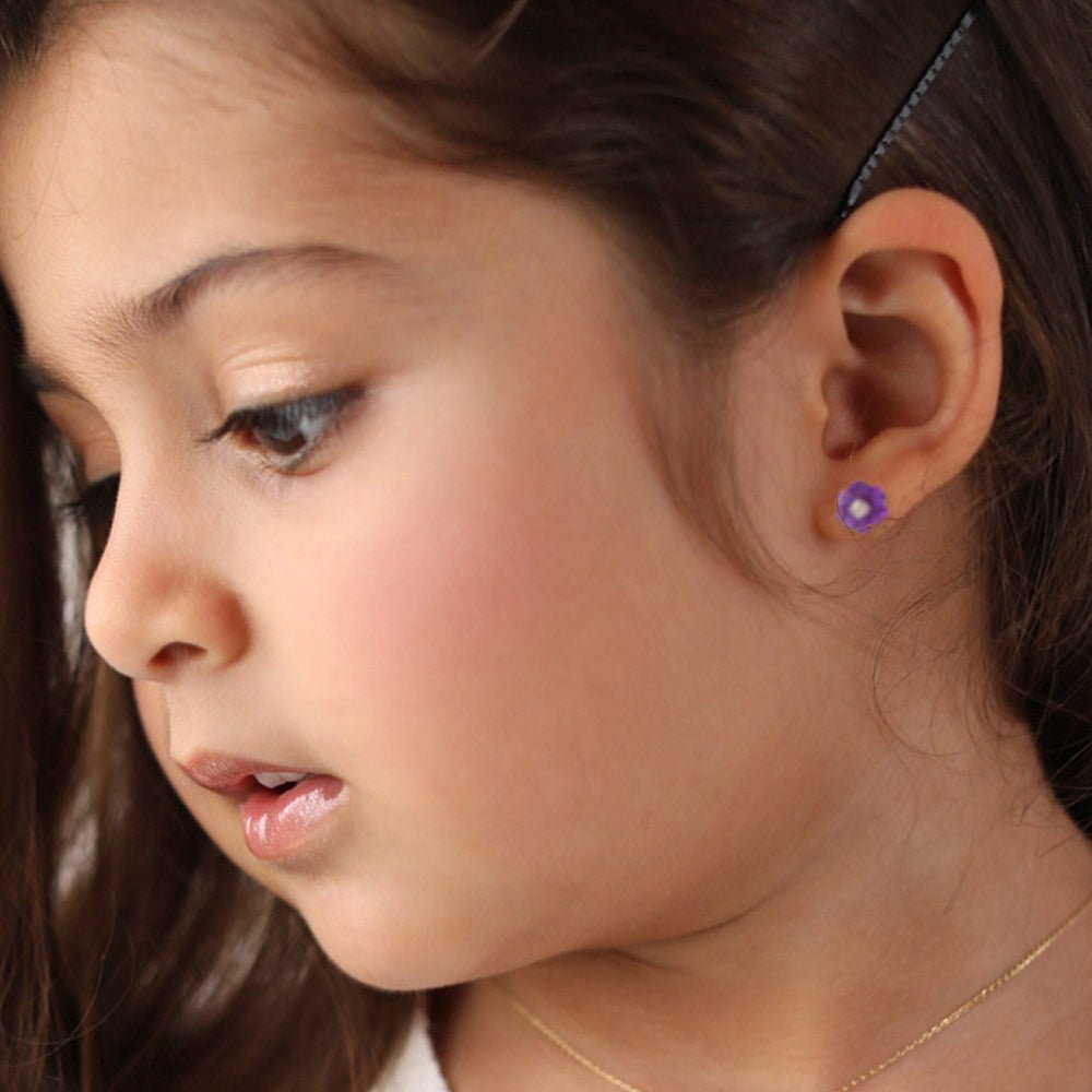 Roses Amethyst Earrings - Baby FitaihiRoses Amethyst Earrings