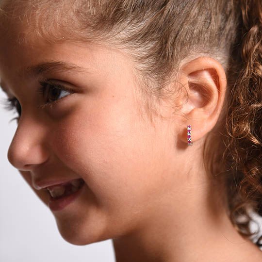 Ruby Diamond Earrings - Baby FitaihiRuby Diamond Earrings