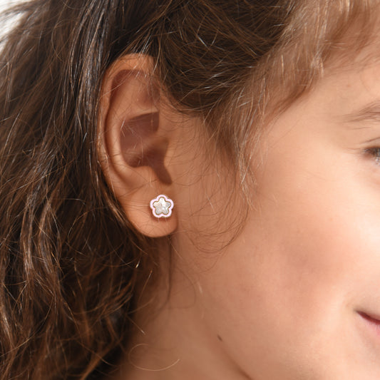 Flower Shape Gold Earrings
