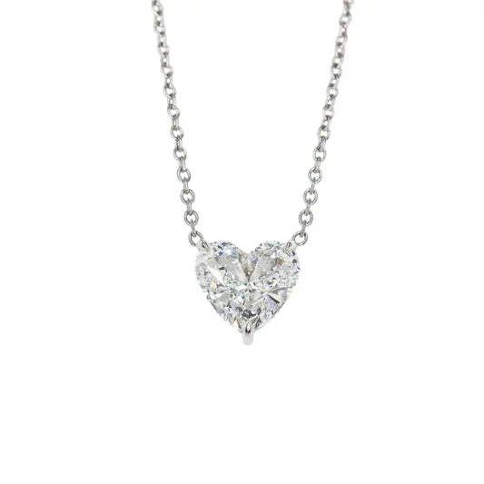 Heart-Shaped Diamond Necklace