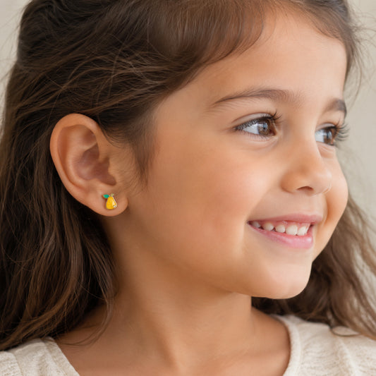 Pear Shape Gold & Diamond Earrings