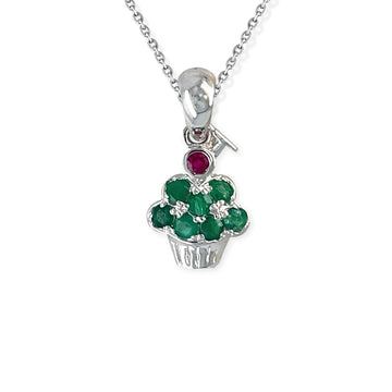 Ice Cream Shape Gold & Diamond Necklace
