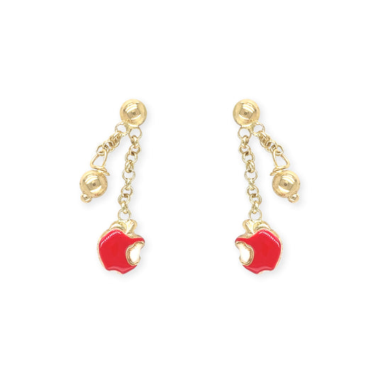 Apple Shape Gold Earrings