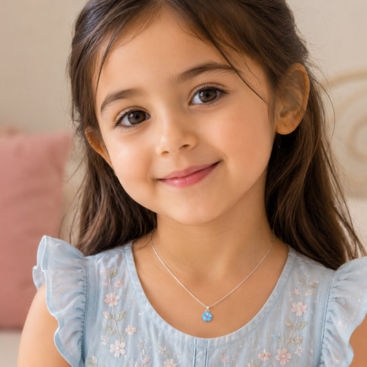 Blue Floral Necklace
