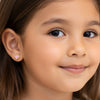 Pink Flower Gold Earrings