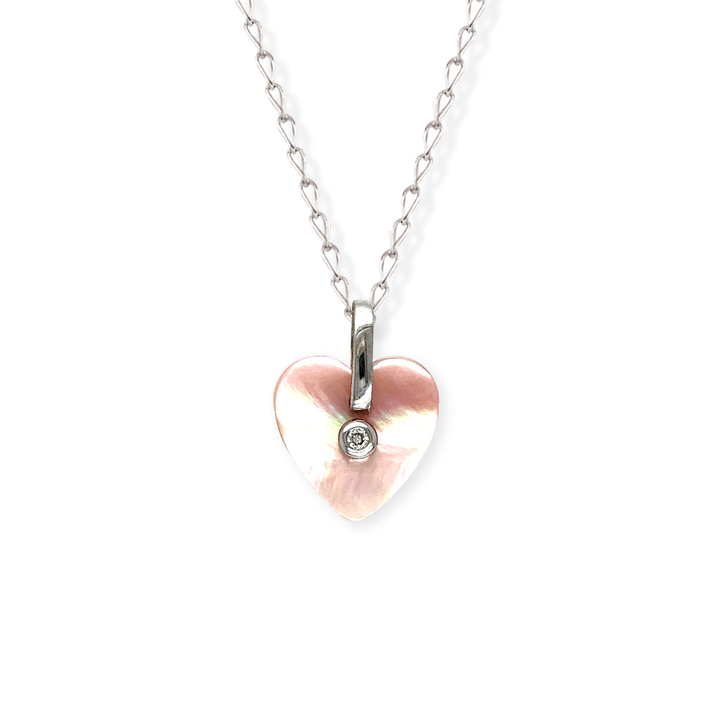 Heart Shape Gold and Diamond Necklace