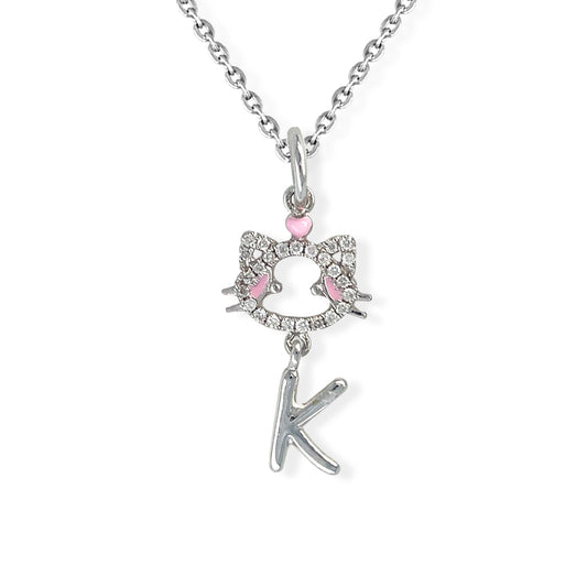 "Maya The Kitten" Necklace With The Letter "K" - Baby Fitaihi