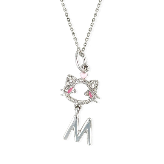 "Maya The Kitten" Necklace With The Letter "M" - Baby Fitaihi