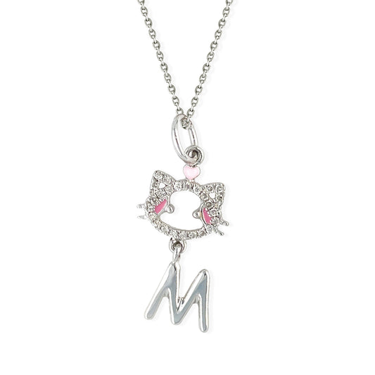"Maya The Kitten" Necklace With The Letter "M" - Baby Fitaihi