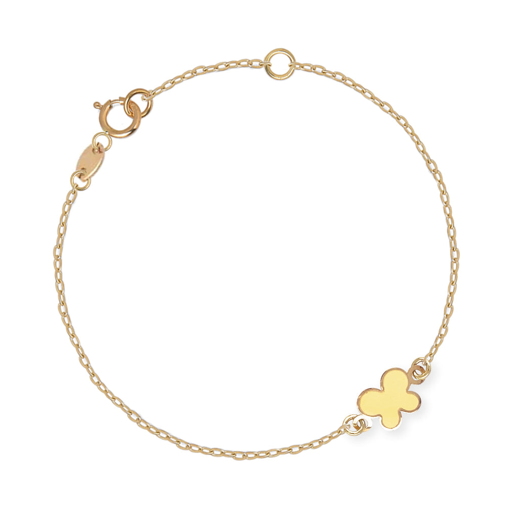 Yellow Butterfly Gold Bracelet