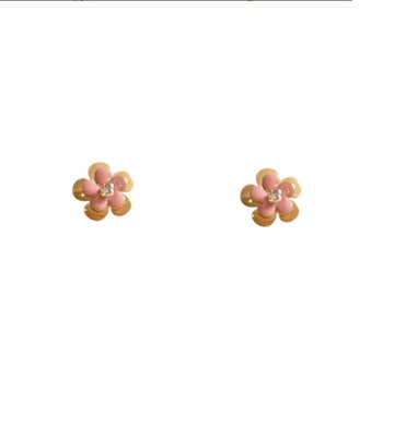 Coral Pink Earrings- Daisy