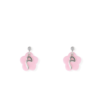 My Name Starts With "م" Flower Earrings