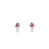 Ice Creem Shape Gold & Diamond Earrings