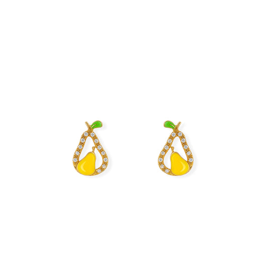 Pear Shape Gold & Diamond Earrings