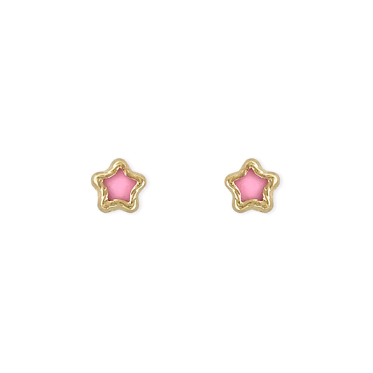 Star Shape Gold Earrings