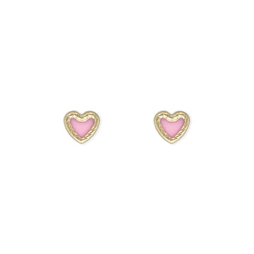 Heart Shape Gold Earrings