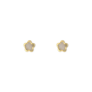 Flower Shape Gold Earrings
