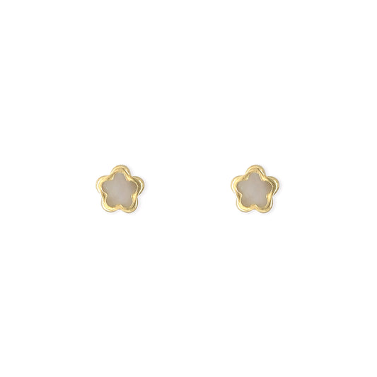 Flower Shape Gold Earrings