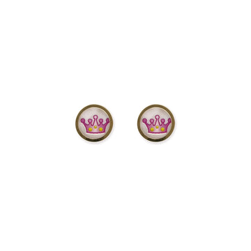 Crown Gold Earrings