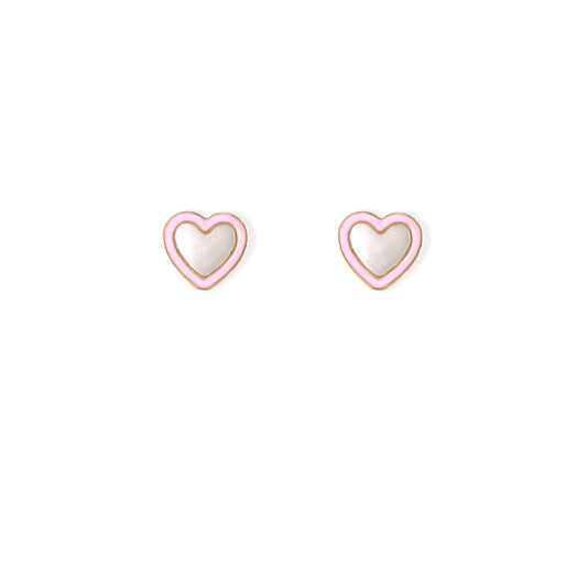 Heart Shape Gold Earrings