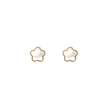 Flower Shape Gold Earrings