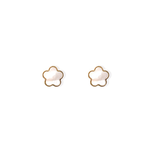 Flower Shape Gold Earrings