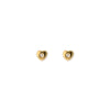Heart with a Diamond Stud Earrings