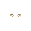 Heart Shape Gold & Diamond Earrings