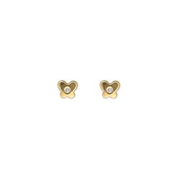 Butterfly Shape Gold & Diamond Earrings