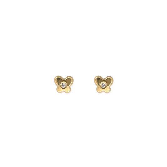 Butterfly Shape Gold & Diamond Earrings