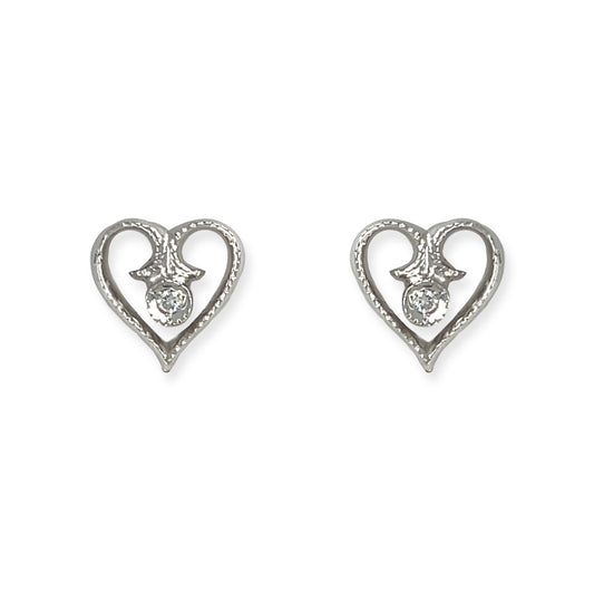 Heart Shape Diamond Earrings