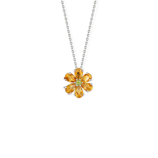 Flower Shape Gold Necklace