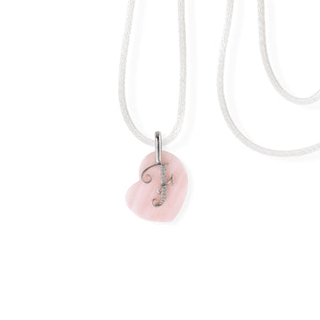 My Name Starts With "F" Heart Necklace