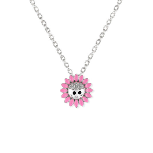 Flower Shape Gold & Diamond Necklace