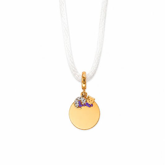 Cat-Shaped Gold & Diamond Necklace