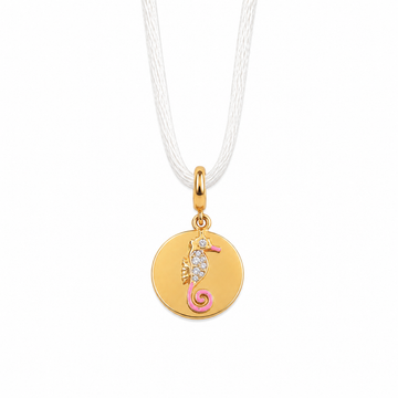 Seahorse Shape Gold & Diamond Necklace