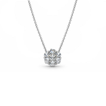 Sparkling Floral Diamond Necklace