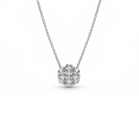 Sparkling Floral Diamond Necklace